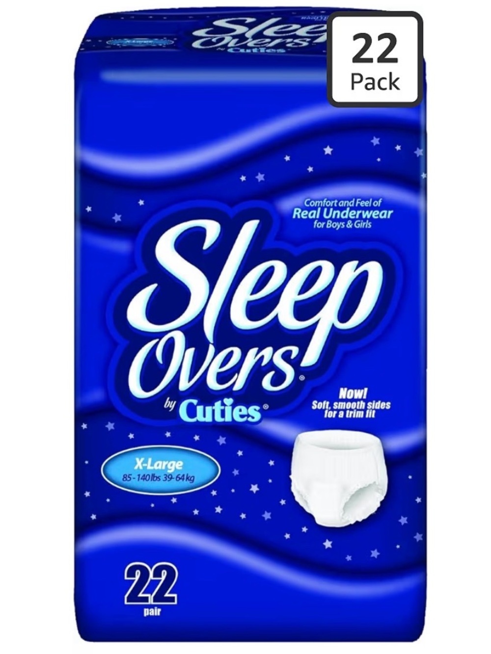 NWT’s Sleep Overs by Cuties X-Large Overnight Pull-Up Diapers